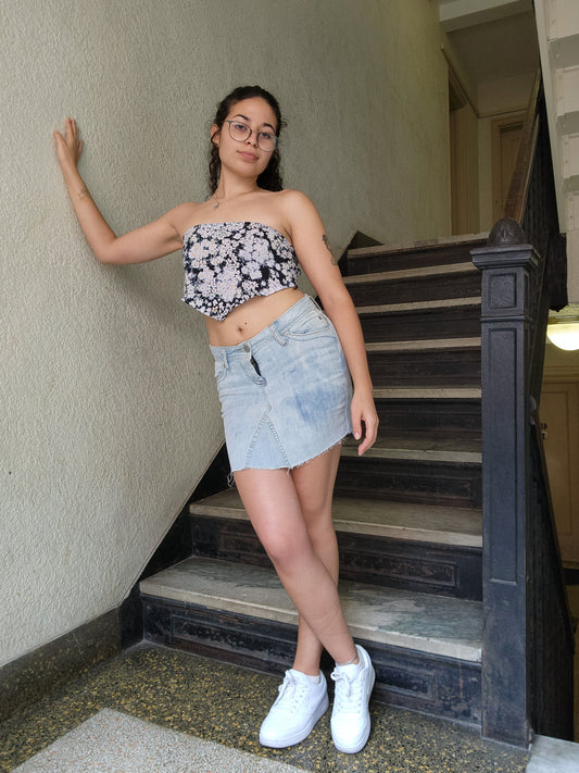 Soft Recycled Denim Skirt