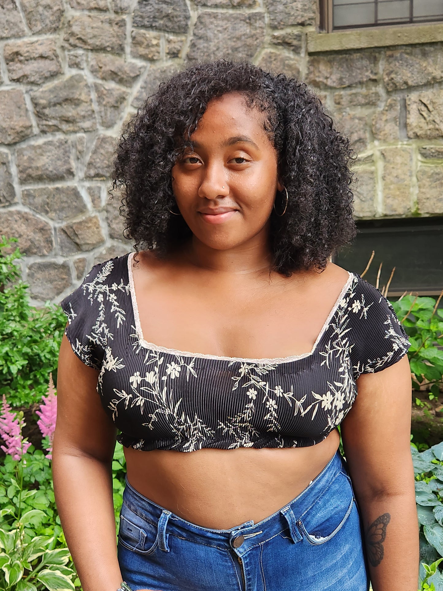 Floral Micro Crop Top