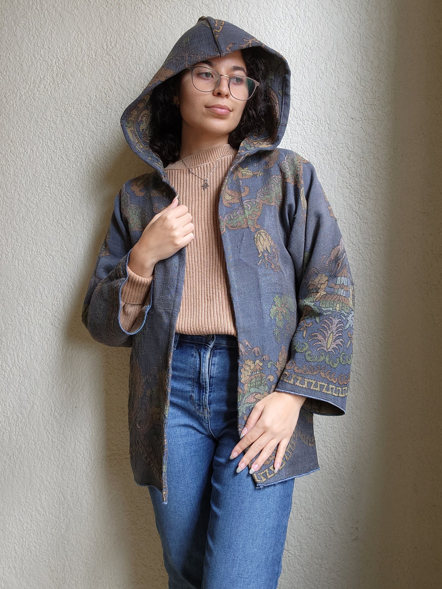 Throw-Over Hooded Jacket