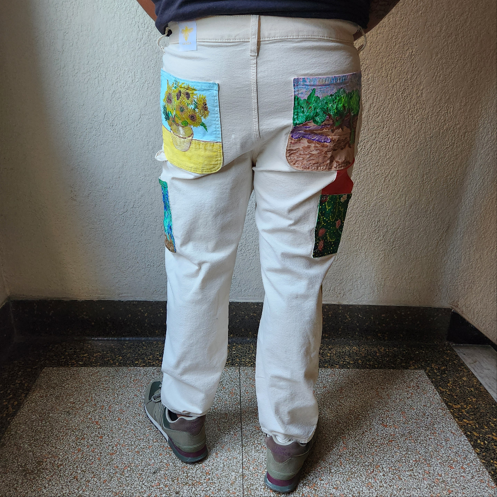 Van Gogh Homage Painted Pants