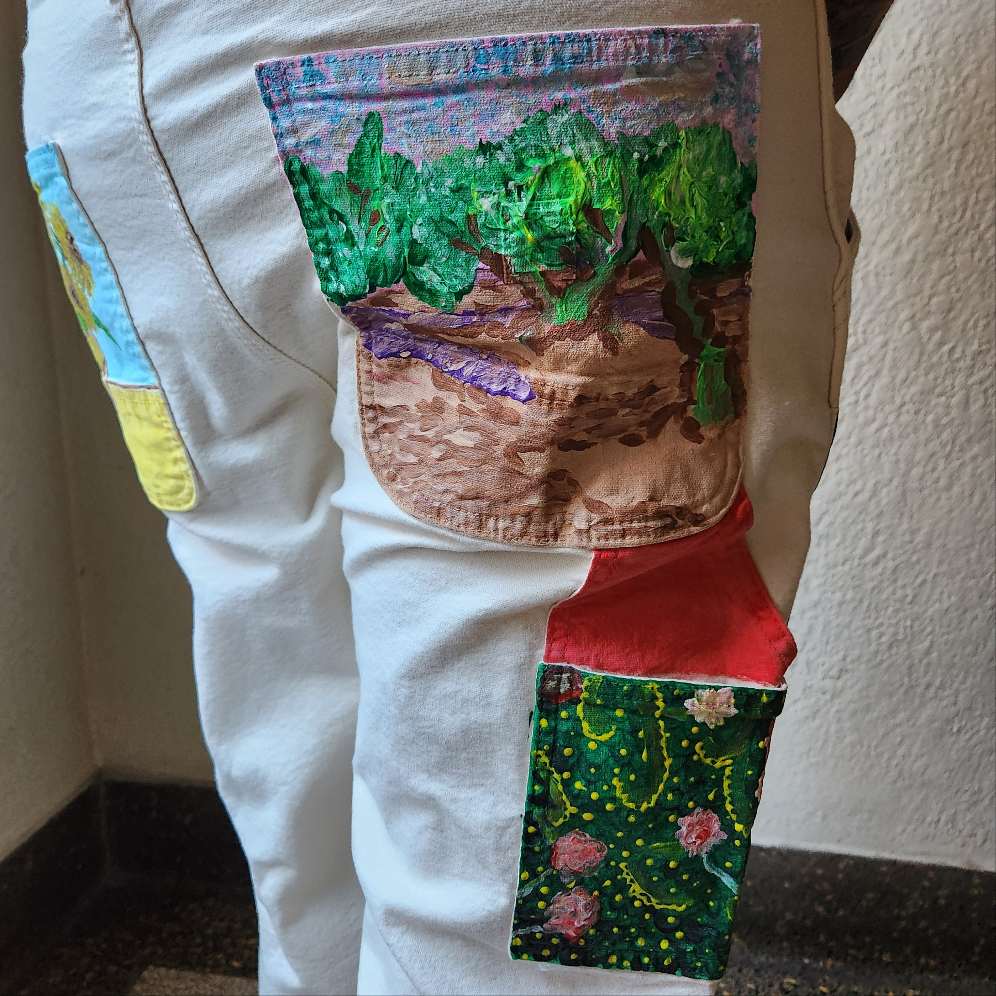 Van Gogh Homage Painted Pants