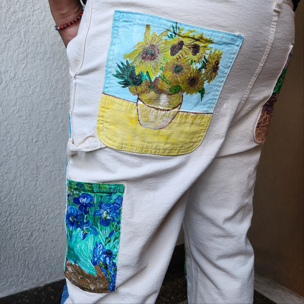 Van Gogh Homage Painted Pants