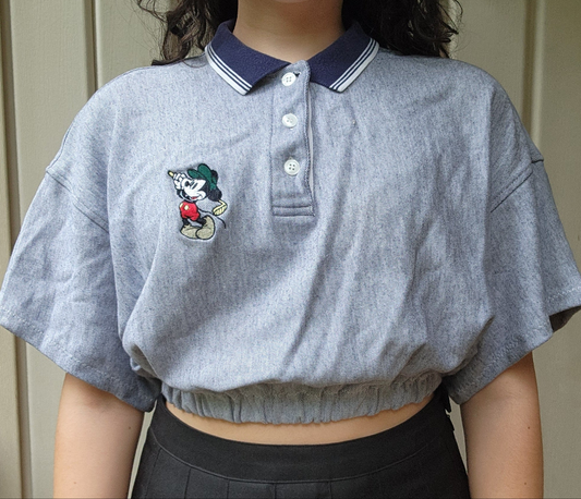 Retro Cinched Waist Polo