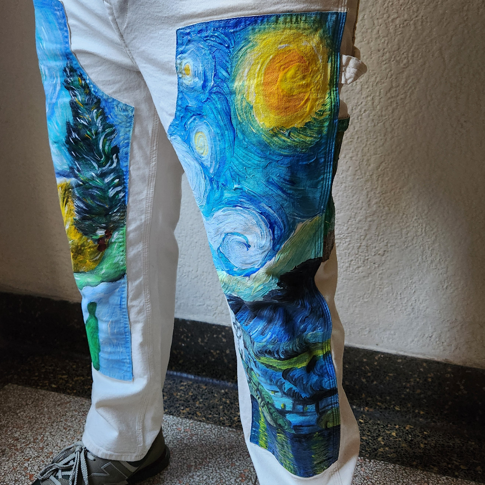 Van Gogh Homage Painted Pants