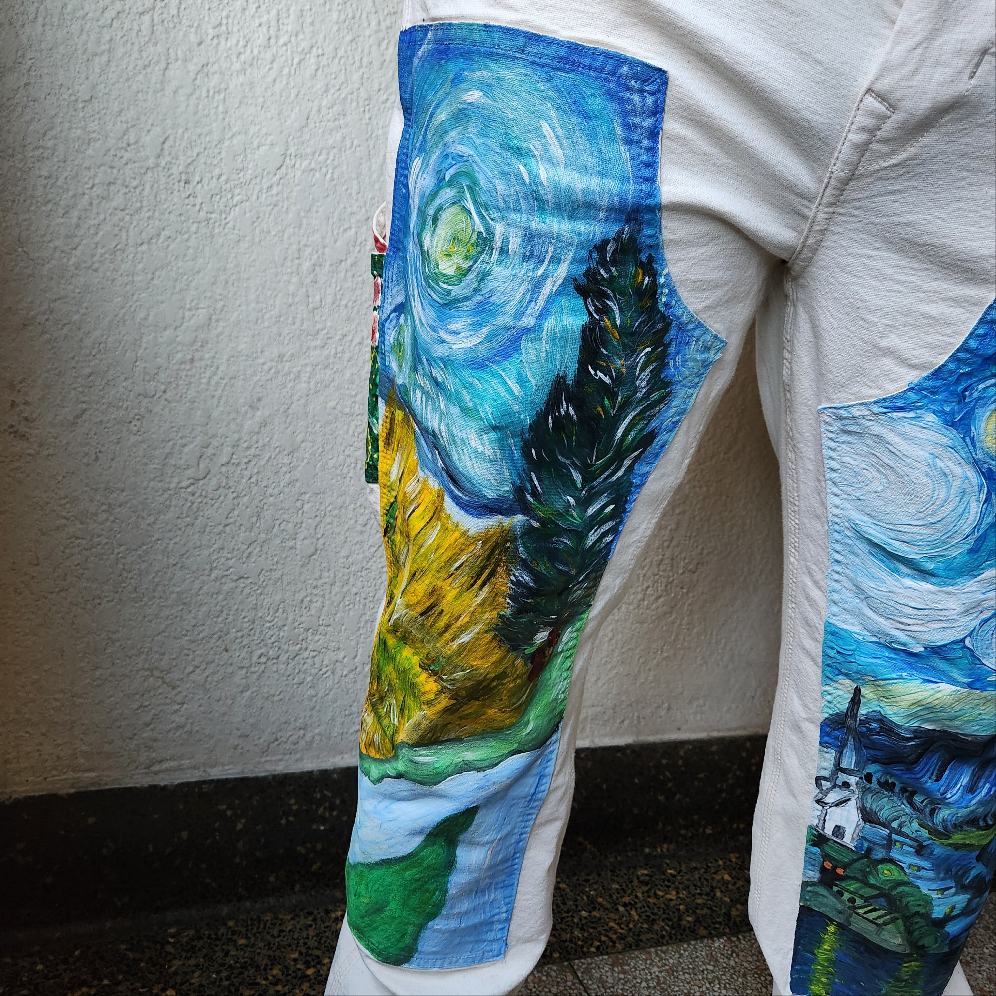 Van Gogh Homage Painted Pants