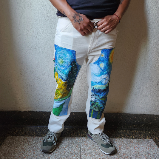 Van Gogh Homage Painted Pants