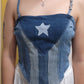 Boricua Denim Corset