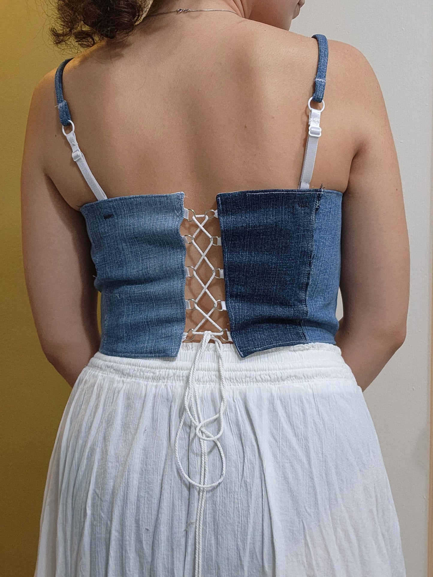 Boricua Denim Corset