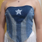 Boricua Denim Corset