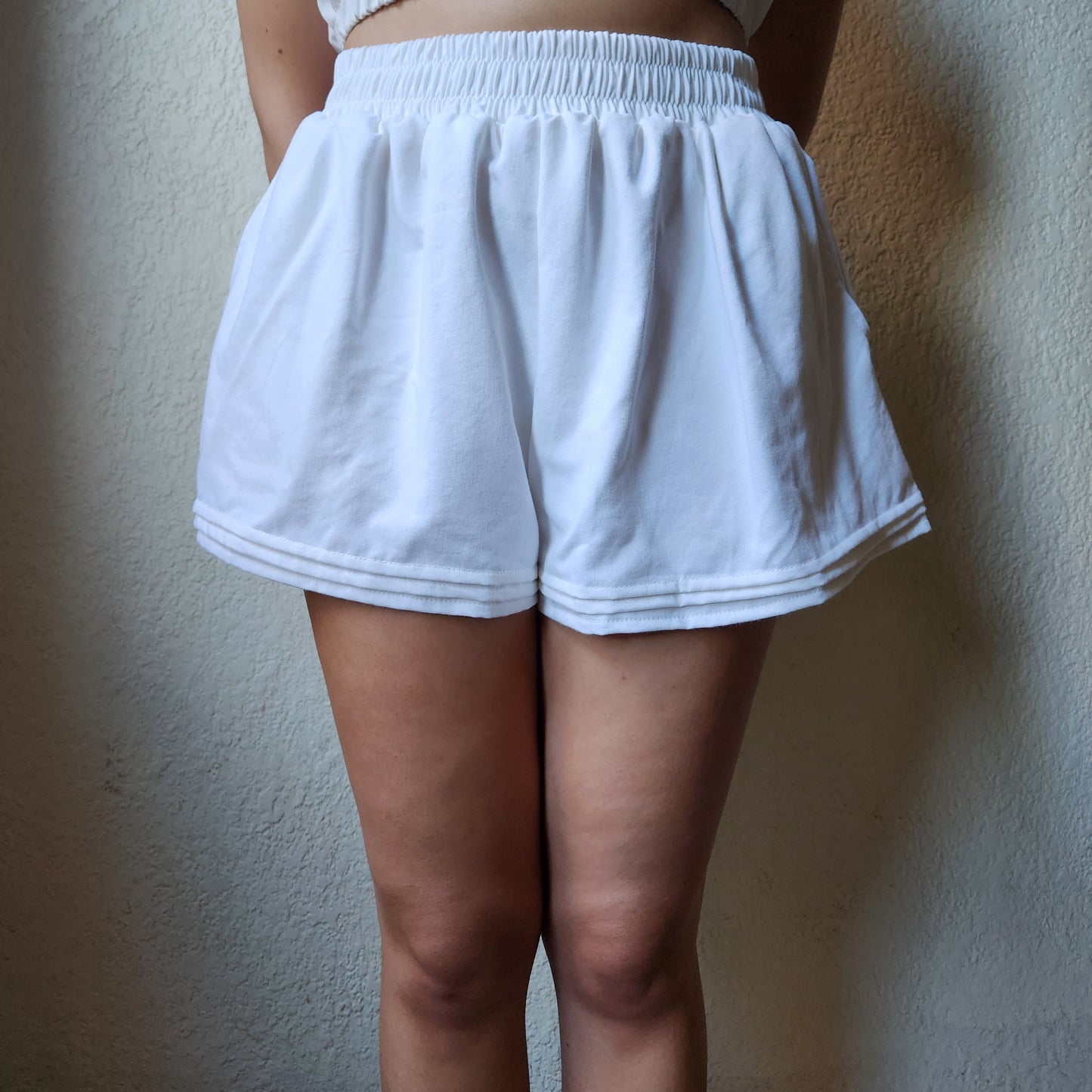 Highwaisted Pintucked Shorts